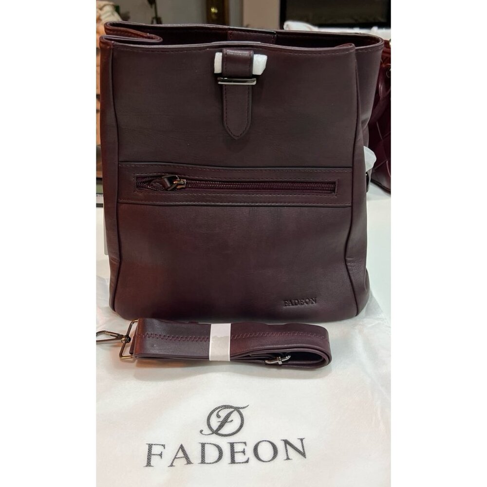 Fadeon Multi-Pocket Leather Crossbody Bag.